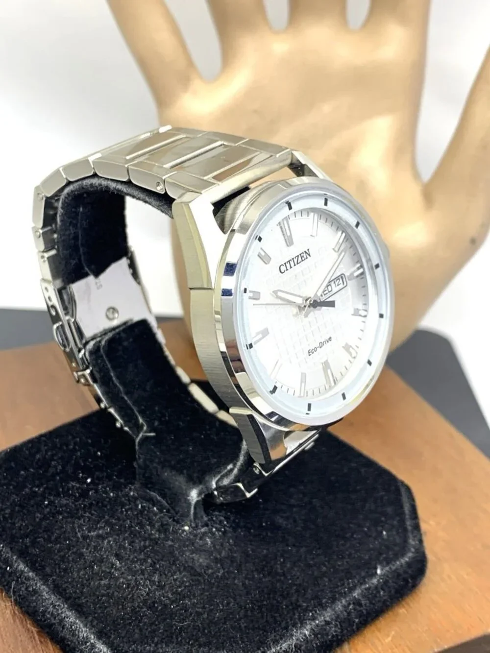 Citizen Men's Watch AW0080-57A Eco Drive Silver Dial Day Date Stainless Steel